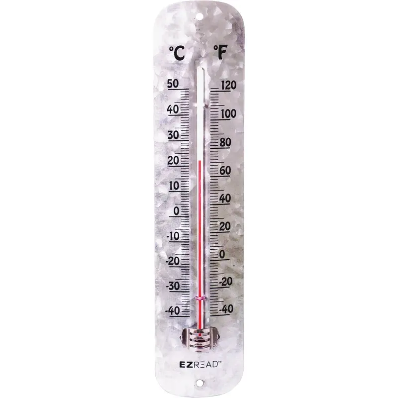 Ez Read Galvanized Metal Thermometer – 12-Inch Outdoor Temperature Gauge 1