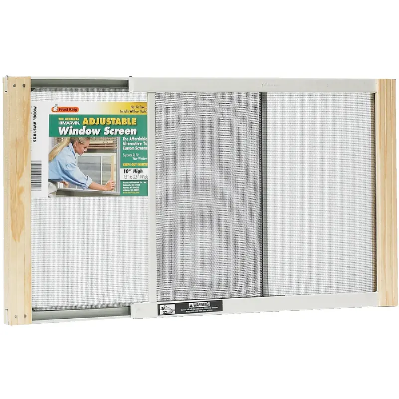 Frost King Adjustable Window Screen – 10" X 15–25", W.B. Marvin Custom Fit Frame 1