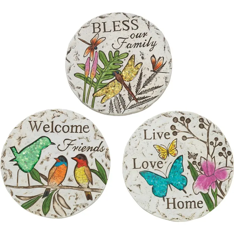 Gerson Spring Gil 10" Cement Stepping Stone – Textured Finish 1