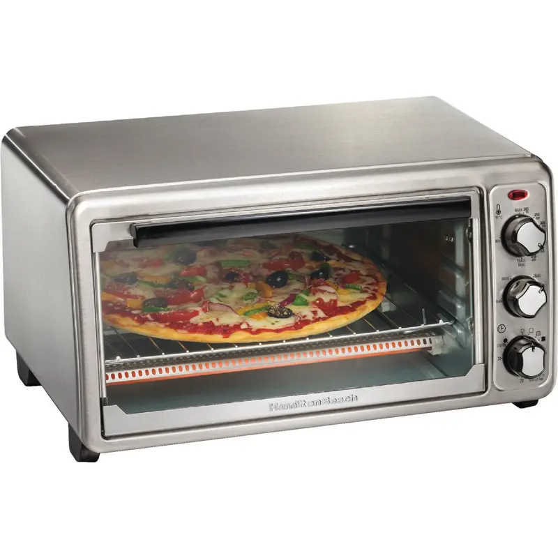 Hamilton Beach 6-Slice Toaster Oven – Stainless Steel, 4 Preset Functions 1