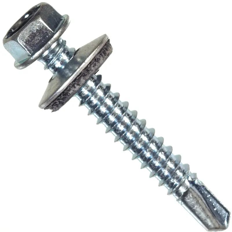 Hillman Washer Head Self-Drilling Sheet Metal Screws – 1/4-14 X 1 In (100-Pack) 1