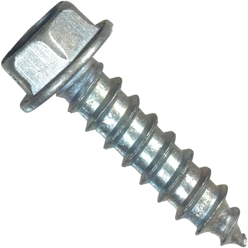 Hillman Zinc-Plated Sheet Metal Screws – #7 × 1/2-Inch Slotted Hex Washer Head, 100-Pack 1