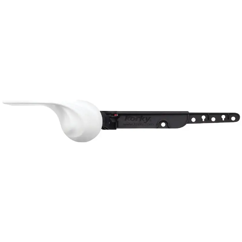 Korky Strongarm Universal Tank Lever – White, Wave-Style Handle For Toilets 1