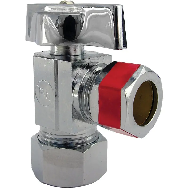 Lasco 1/4-Turn Angle Valve – 5/8" Copper Inlet × 1/2" Copper Outlet 1
