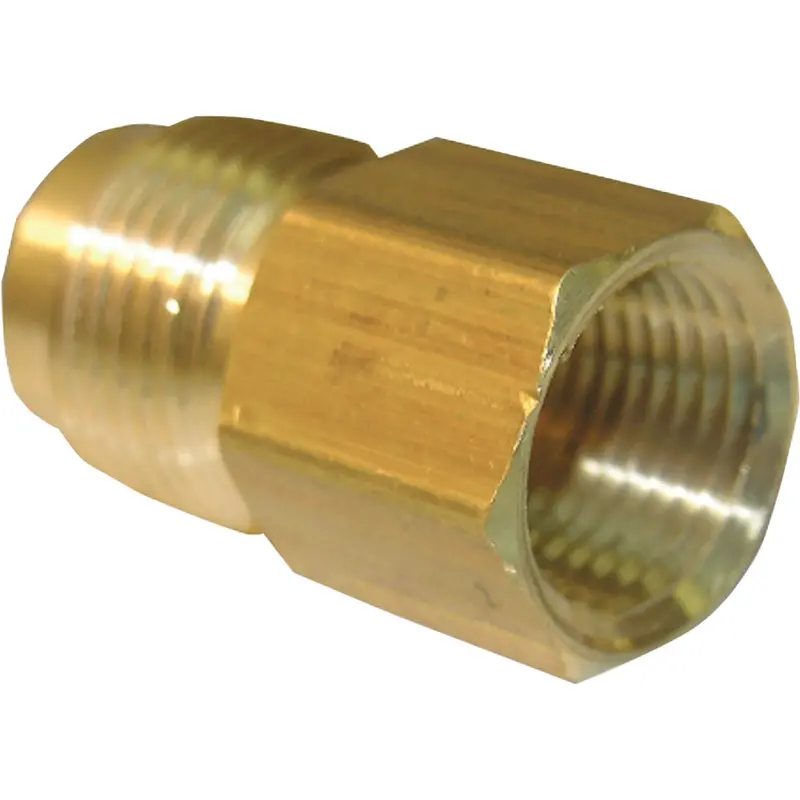 Lasco Brass Flare Adapter – 1/2-Inch Male Pipe Thread To 3/8-Inch Female Pipe Thread 1