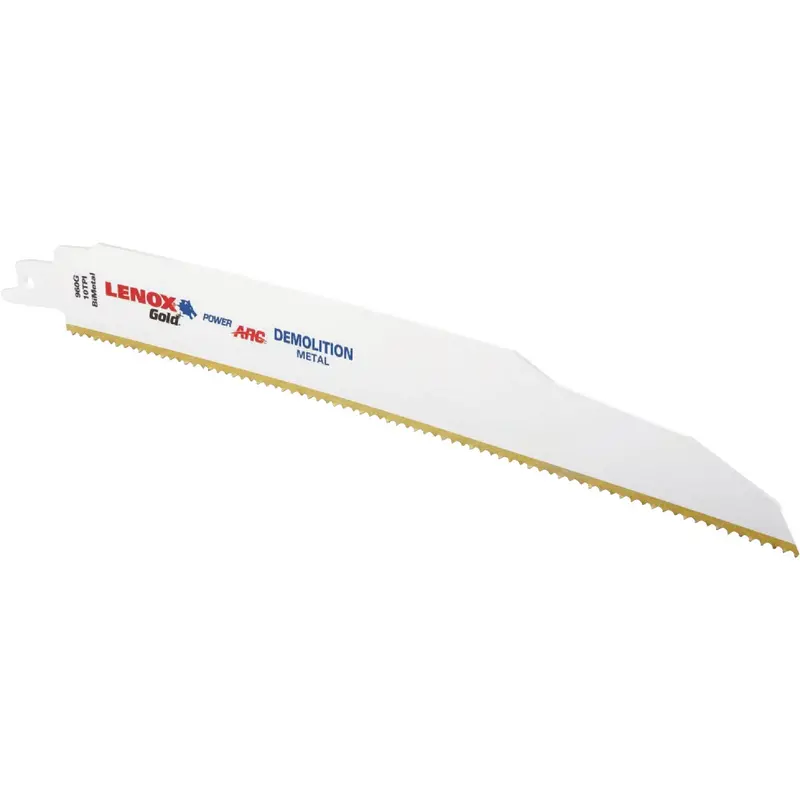 Lenox Gold Power Arc Reciprocating Saw Blade – 9-Inch, 10 Tpi, Metal Demolition (5-Pack) 1
