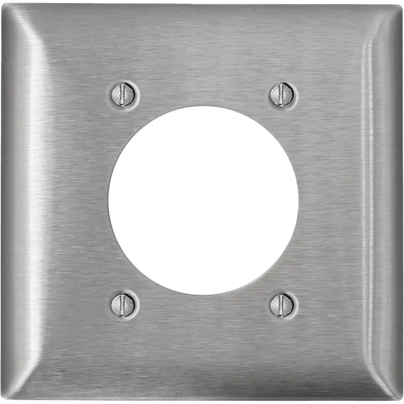 Leviton C-Series Stainless Steel Wall Plate – 2-Gang For Range/Dryer Outlets 1
