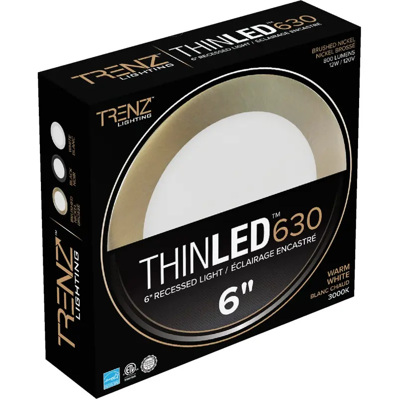 Liteline Trenz Thinled 6-Inch Recessed Light Kit – Ic-Rated For New Construction Or Remodel, 800 Lumens, 3000K Warm White 1