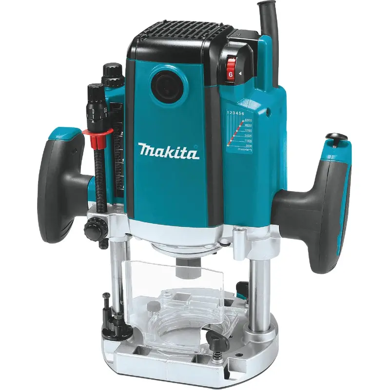 Makita Plunge Router – 3-1/4 Hp, 15-Amp Motor, Variable Speed (9,000–22,000 Rpm) 1