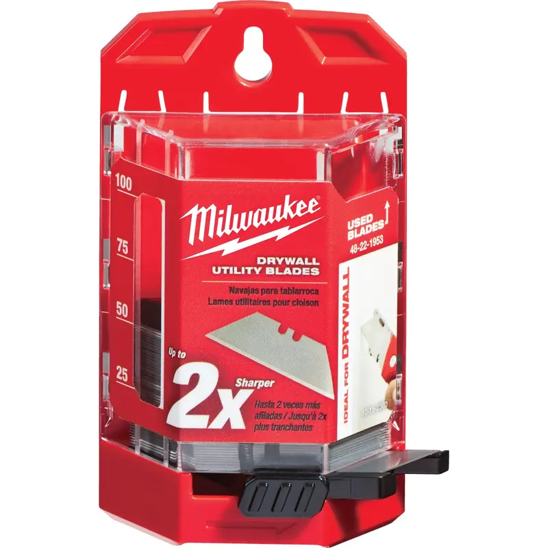 Milwaukee 2-Point Drywall Utility Knife Blades – 2-3/8-Inch, 50-Pack 1
