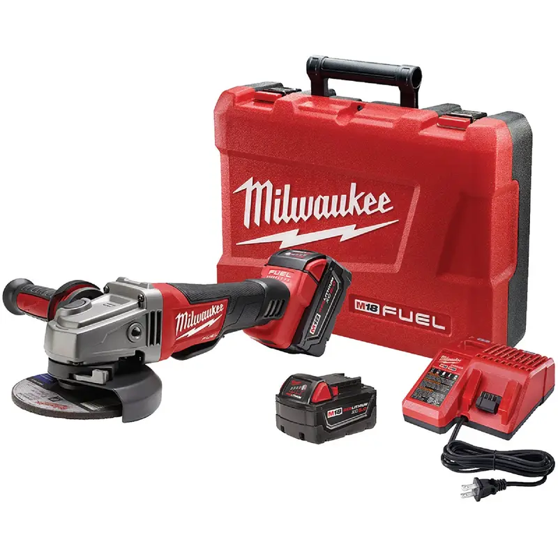 Milwaukee M18 Fuel Cordless Angle Grinder Kit – 4-1/2 To 5-Inch, Brushless Motor, Paddle Switch, No-Lock Feature 1