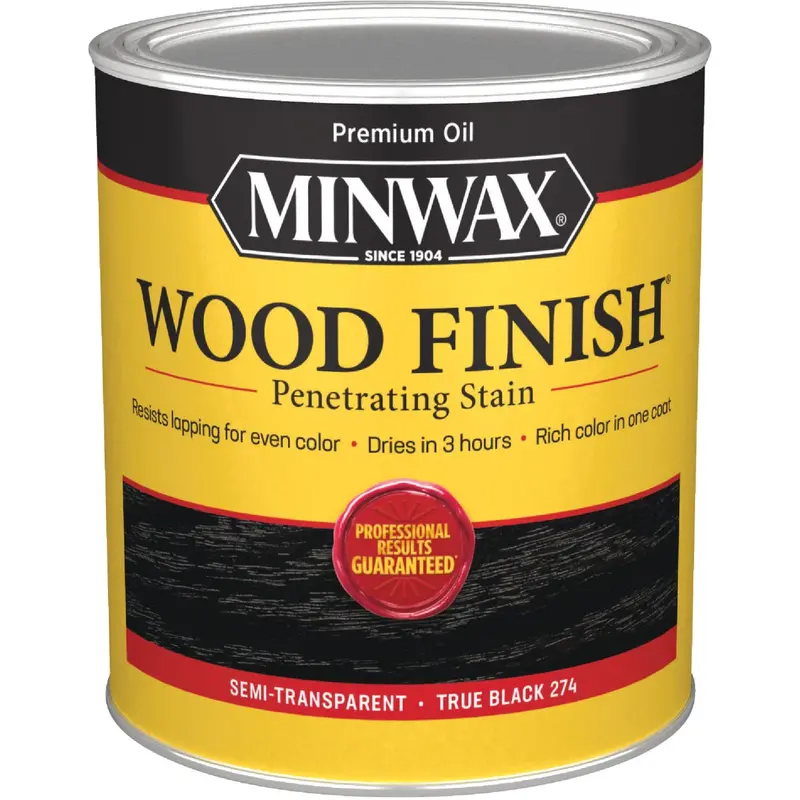 Minwax True Black Wood Finish Penetrating Stain – 1-Quart Can 1