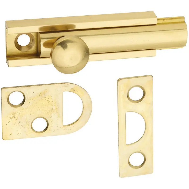 National Gallery Series Polished Brass Surface Door Bolt – 2-Inch 1