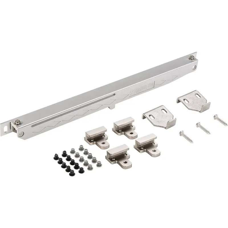 National Hardware Soft-Close Barn Door Hardware Kit – Satin Nickel Interior Mount System 1