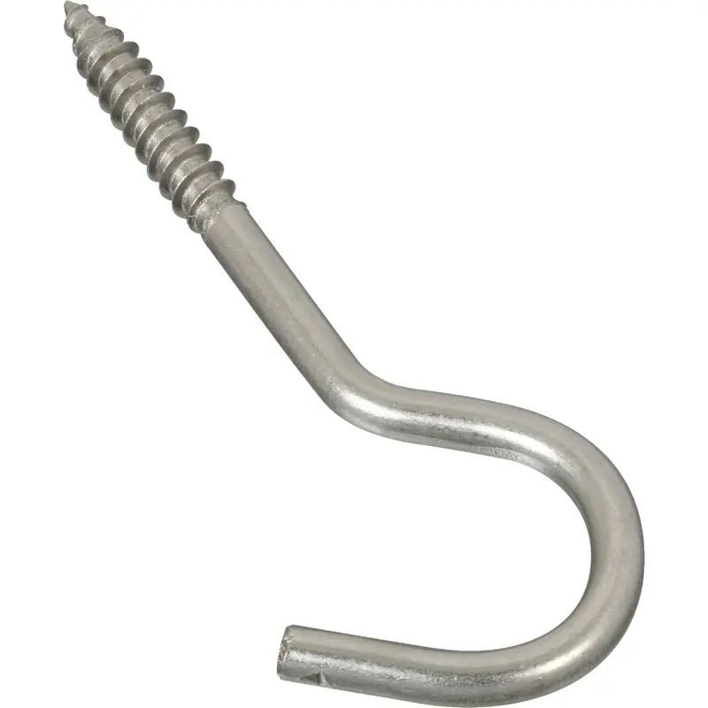 National Hardware Storm-Shine Screw Hook – 1/4-Inch X 4-1/4-Inch Zinc-Plated Steel 1