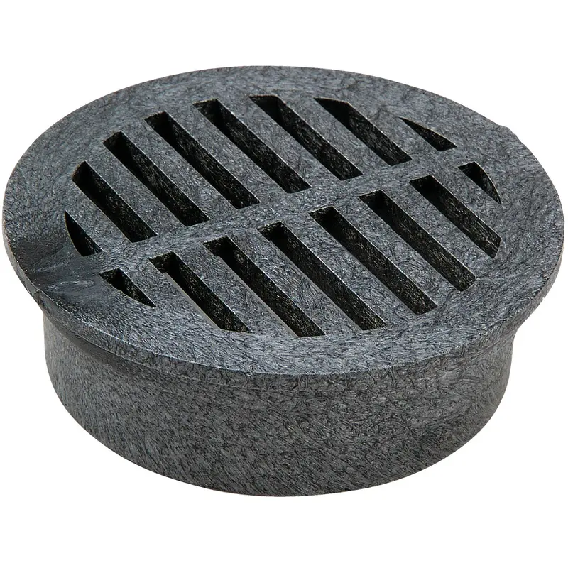Nds 4 In. Black Pvc Round Grate 1