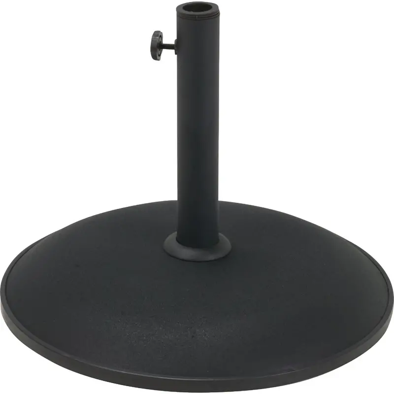 Outdoor Expressions 17-Inch Round Heavy-Duty Black Concrete Umbrella Stand 1
