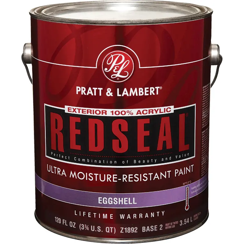 Pratt & Lambert Redseal Exterior Paint – 100% Acrylic Eggshell, Base 2, 1-Gallon Can 1