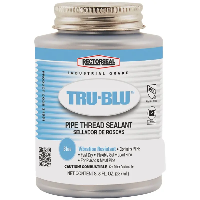 Rectorseal Tru-Blu Thread Sealant – 8 Oz. Non-Toxic Blue Pipe Dope 1