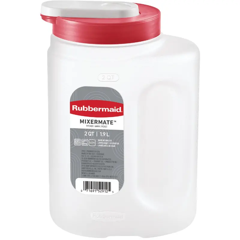 Rubbermaid Mixermate Pitcher – 2-Quart, Bpa-Free, Leak-Resistant Design 1