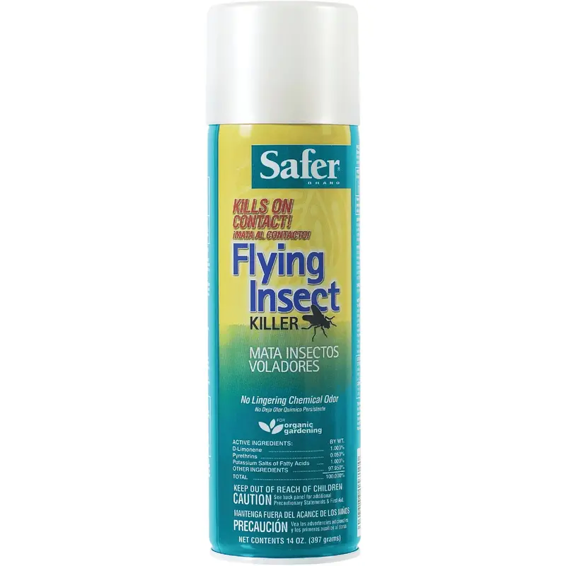 Safer Brand 14-Ounce Flying Insect Killer Aerosol Spray – Natural Pyrethrin-Based Pest Control 1