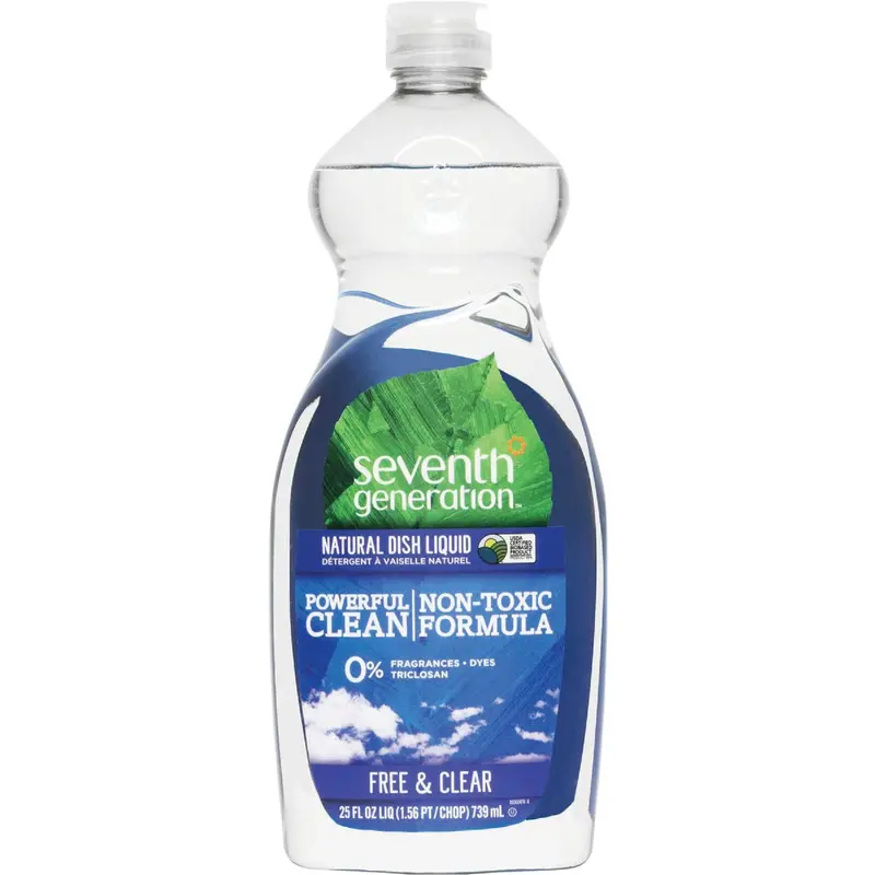 Seventh Generation Free & Clean Dish Soap – 25-Ounce Plant-Based Formula 1