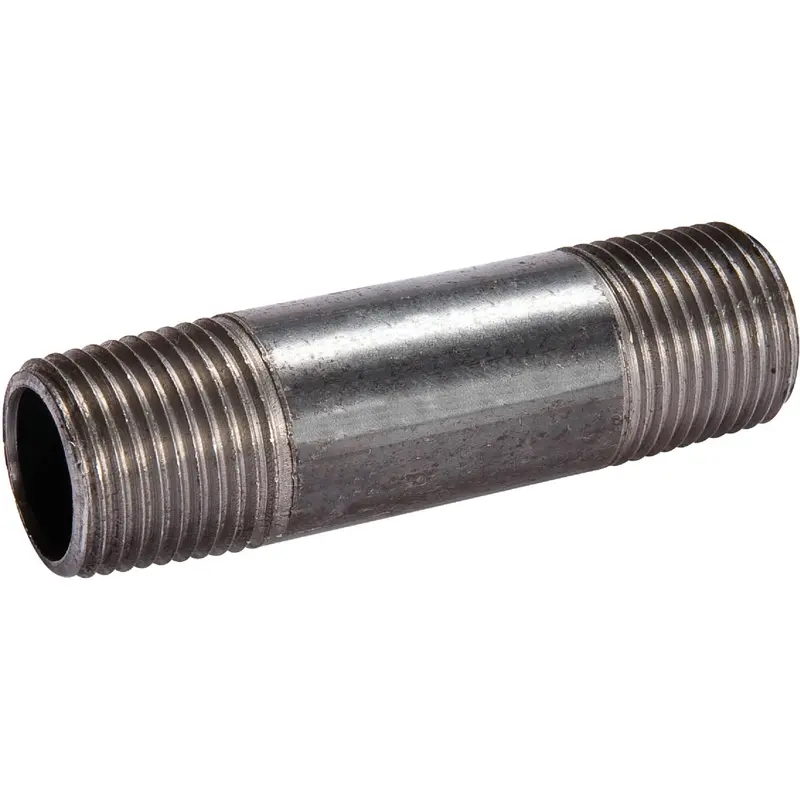 Southland Black Iron Pipe Nipple – 1/2" × 4", Schedule 40 Steel 1