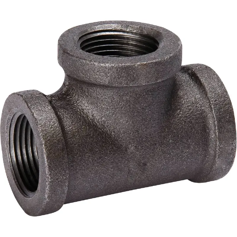 Southland Black Iron Tee Fitting – 3/8 In, Malleable Cast Iron 1