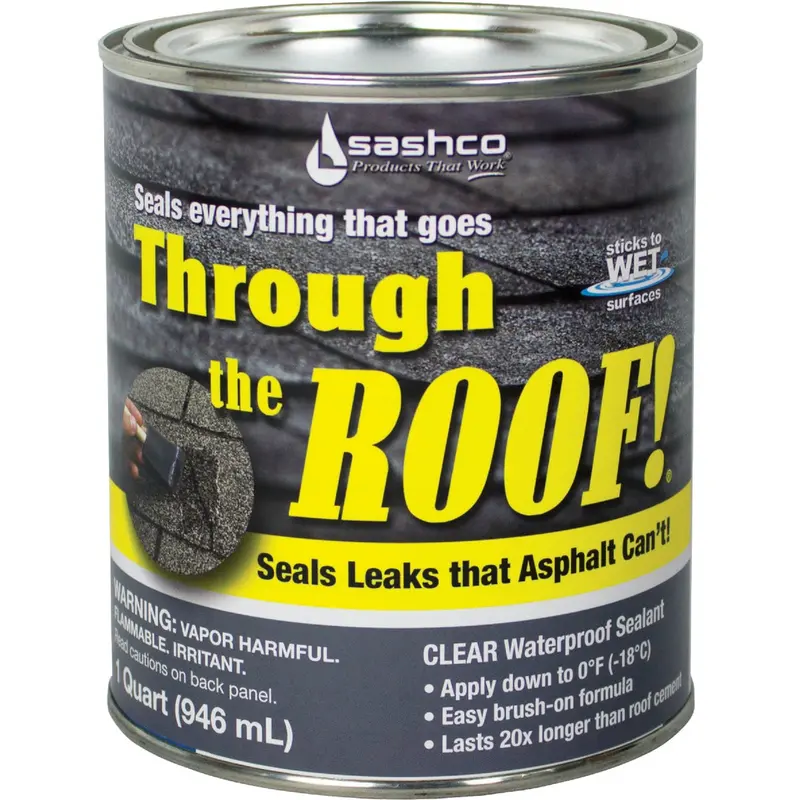 Through The Roof! Voc-Compliant Roof Cement & Patching Sealant – 1-Quart Container 1