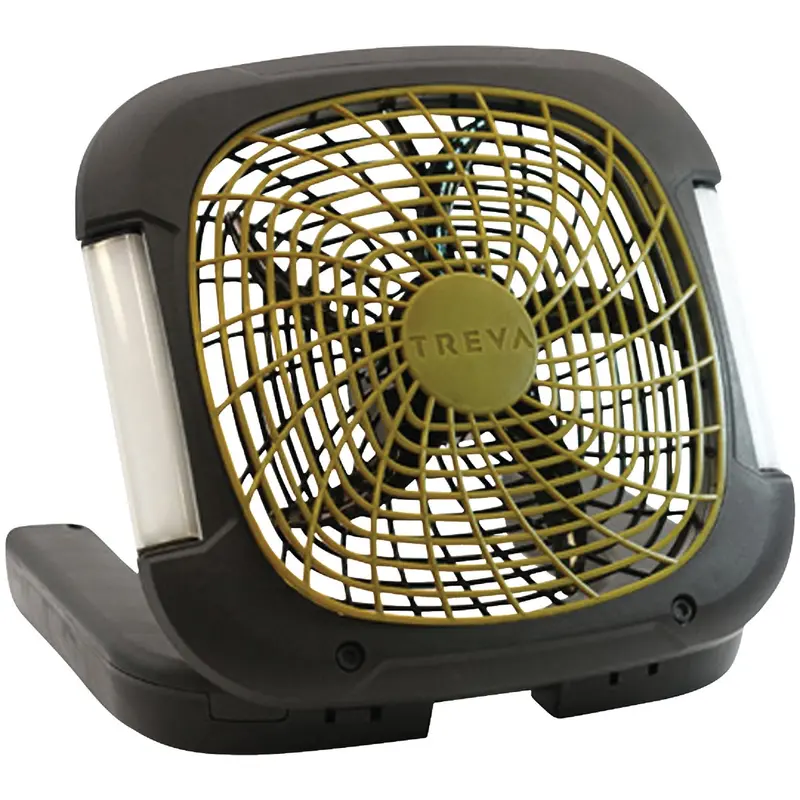 Treva Portable Camping Fan – 10-Inch Blade, 3-Speed, Dual Power (Battery Or Usb), Built-In Led Lights 1