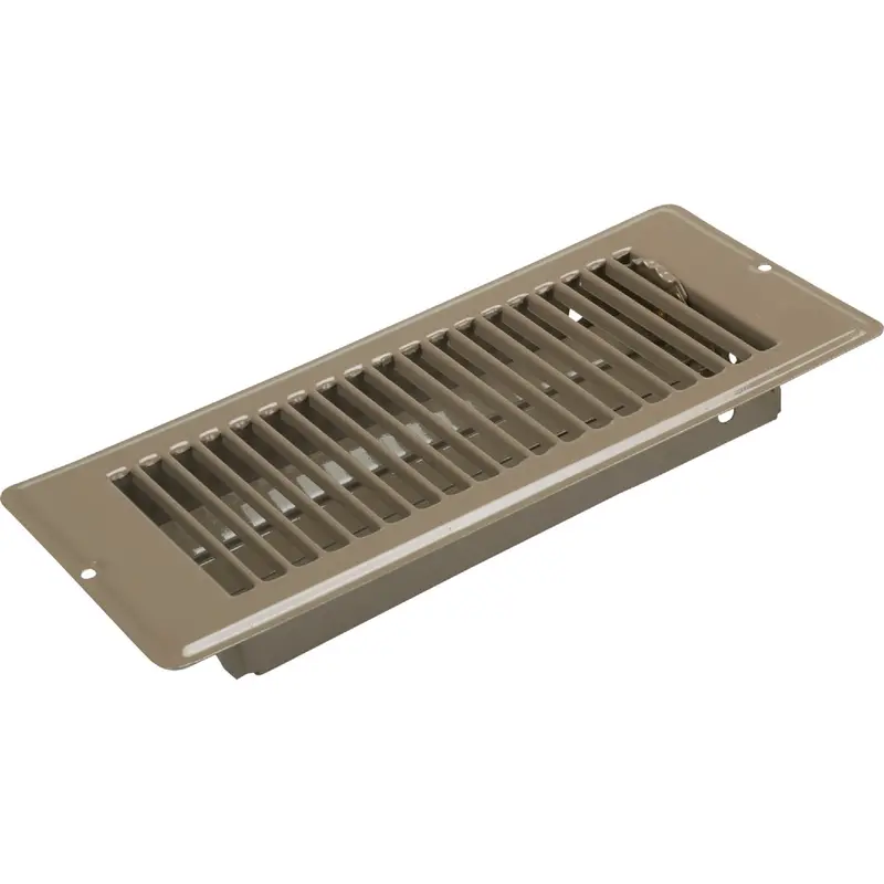 United States Hardware Brown Steel Floor Register – 4-Inch X 10-Inch X 1-5/16-Inch Grille 1
