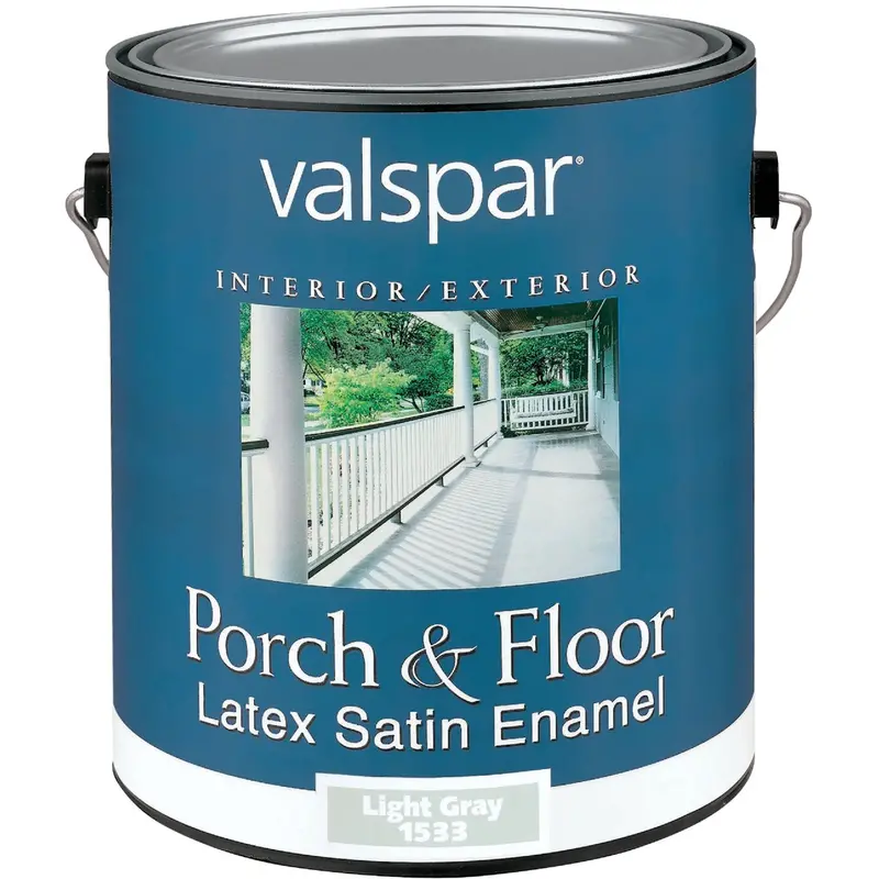 Valspar Light Gray Porch & Floor Enamel – 1-Gallon Self-Priming Satin Finish 1