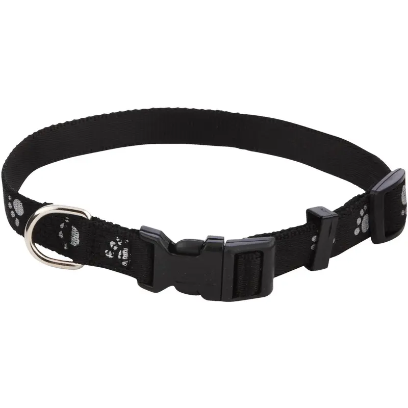 Westminster Pet Reflective Nylon Dog Collar – Paw Print Design, Adjustable (10"–16") 1