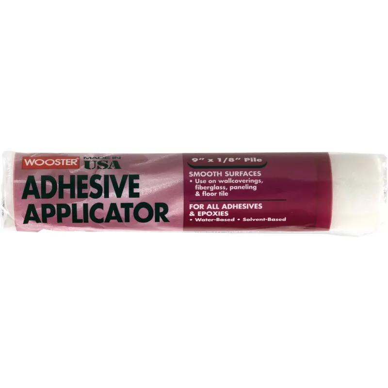 Wooster Adhesive Applicator Roller Cover – 9 In X 1/8 In Specialty Nap 1